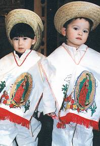 photo of boys celebrating the Feast of Our Lady of Guadalupe