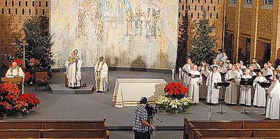 photo of Christmas Mass taping
