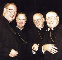 photo of Archbishops Dolan, Curtiss and Flynn with Bishop Bullock