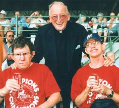 photo of Msgr. Tom Campion with Jim Sehr and Kevin Kurtz