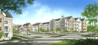 sketch of All Saints senior neighborhood to be built in Madison